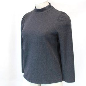 Madewell Dark Gray Long Sleeve Mock Neck Sweater Top XL